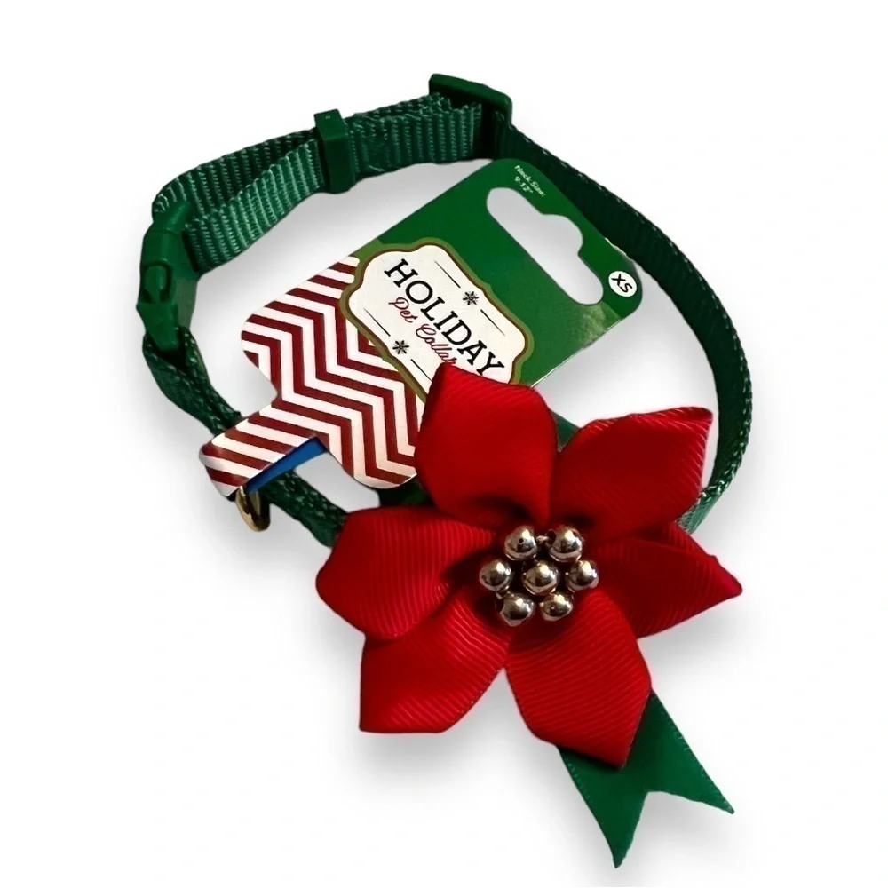 Holiday Pet Collar Dog Cat Christmas Adjustable Collar Size XS New With Tags